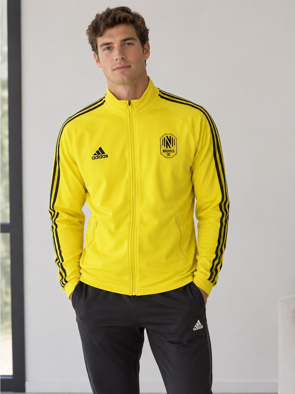 Adidas Men’s Nashville Soccer Club MLS Lightweight Full-Zip Jacket
